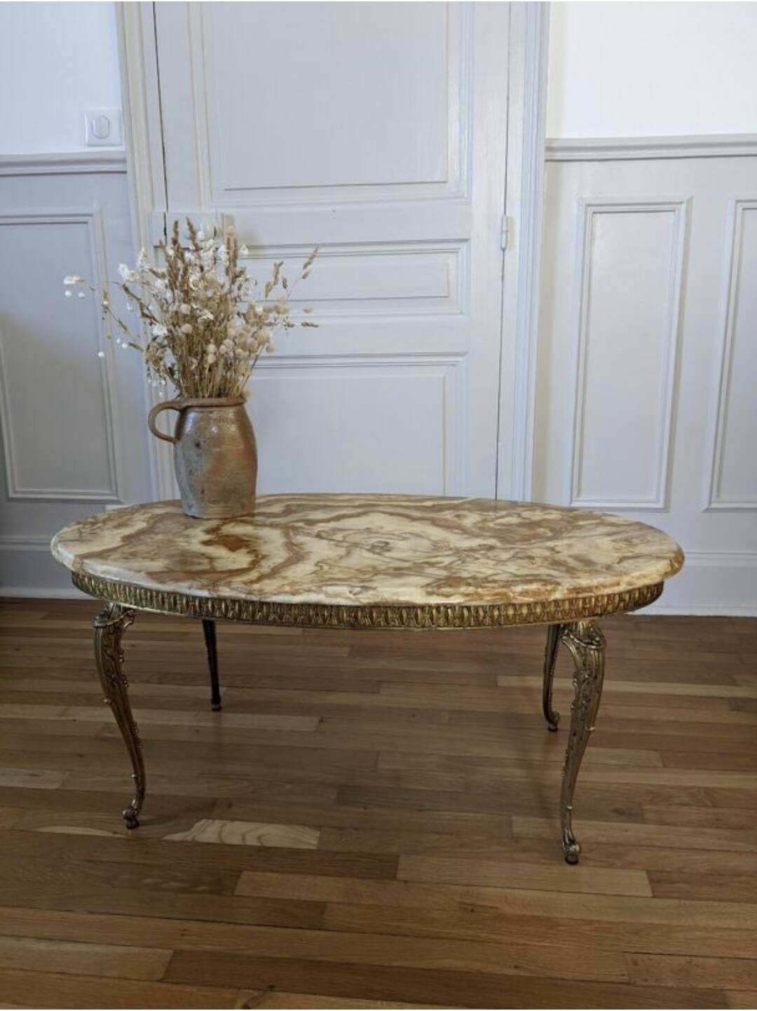 Table basse Louis XV en marbre