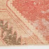 3x11 Vintage Runner Rug, Peach Color Rug, Vintage Runner Rug, 91x328Cm