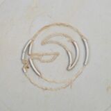 70s chrome metal and plastic chair by Gautier