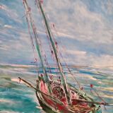 Tableau de J C Tessonieres Bateau