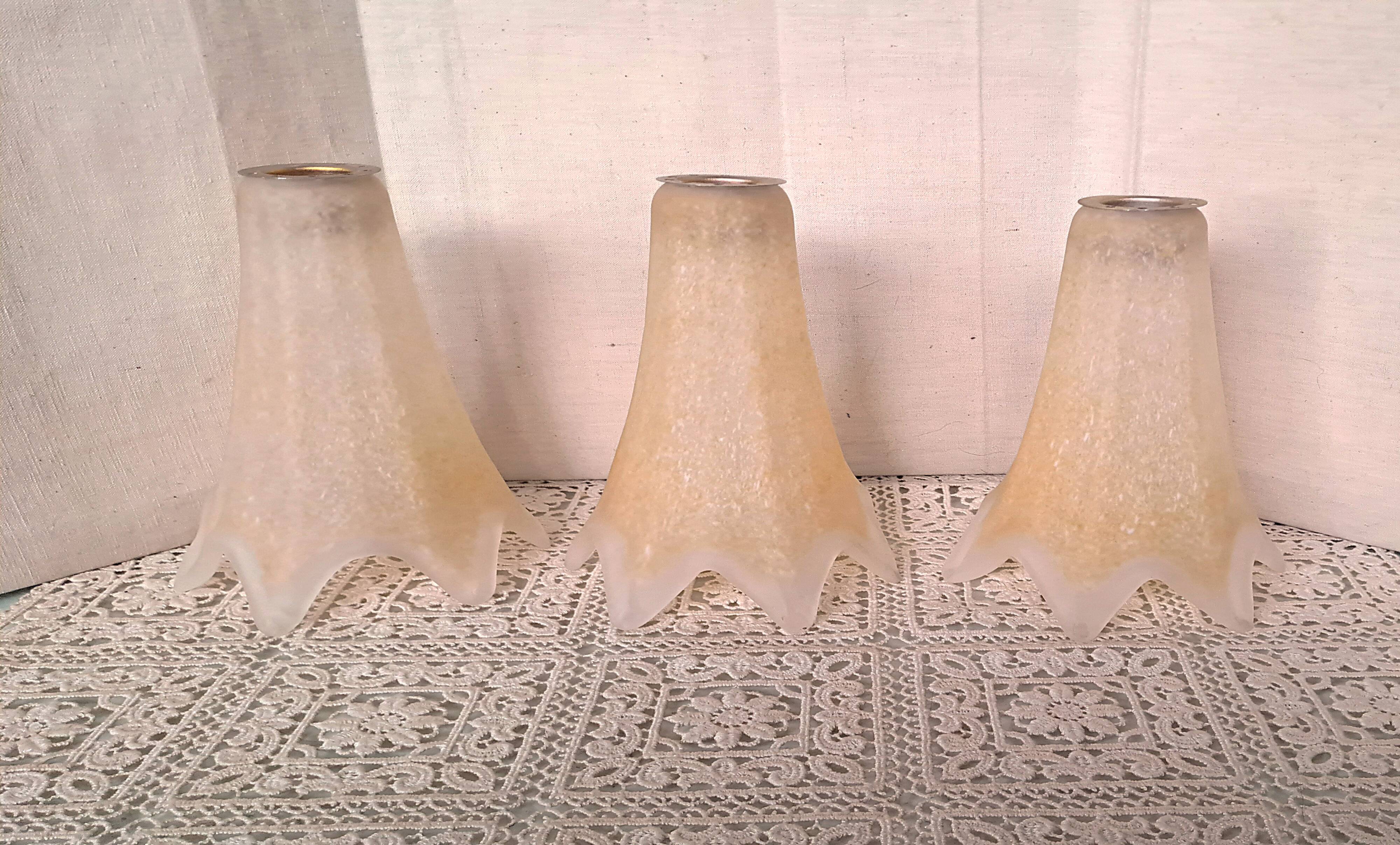 Suspensions Lustre ceiling light Opaline glass France POP 1960 Decoration reduced