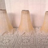 Suspensions Lustre ceiling light Opaline glass France POP 1960 Decoration reduced