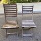 Set of 2 Folding Garden/Balcony Chairs in Wood