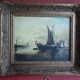 Tableau ancien, marine signée, fin XIXEME