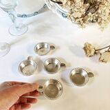 Individual silver metal ashtrays