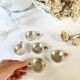 Individual silver metal ashtrays