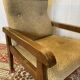 Vintage reclining armchair in wood and fabric – 1960s/70s