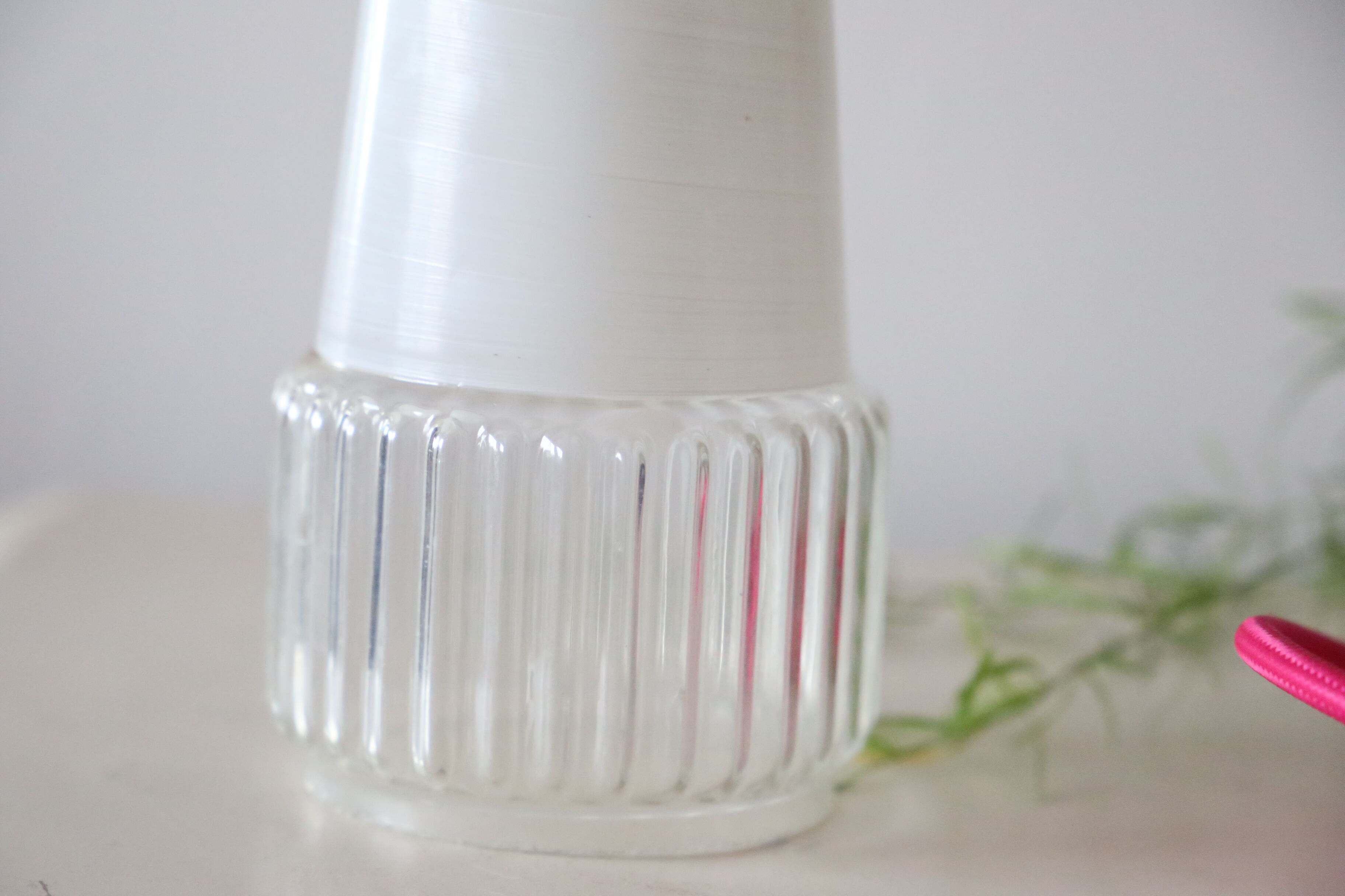 Vintage glass hanging lamp