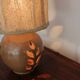 Lattice stoneware lamp