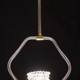 Charming clear rostrato Murano glass chandelier by Barovier & Toso, 1940s