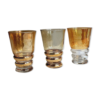 Trio of vintage glasses 1950