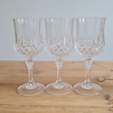 service of 6 Longchamp crystal wine glasses