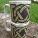 2 vintage Dunoon celtic motif mugs