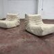 Ligne Roset Togo 2x 1-seater with 1x ottoman in beige corduroy in 10/10 condition!!