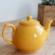 Vintage bright yellow ceramic teapot