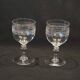 2 Baccarat crystal water glasses, balloon shape model engraving 1423