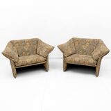 Pair of jacquard fabric armchairs, Mario Bellini, "Le stelle" B&B Italia,70