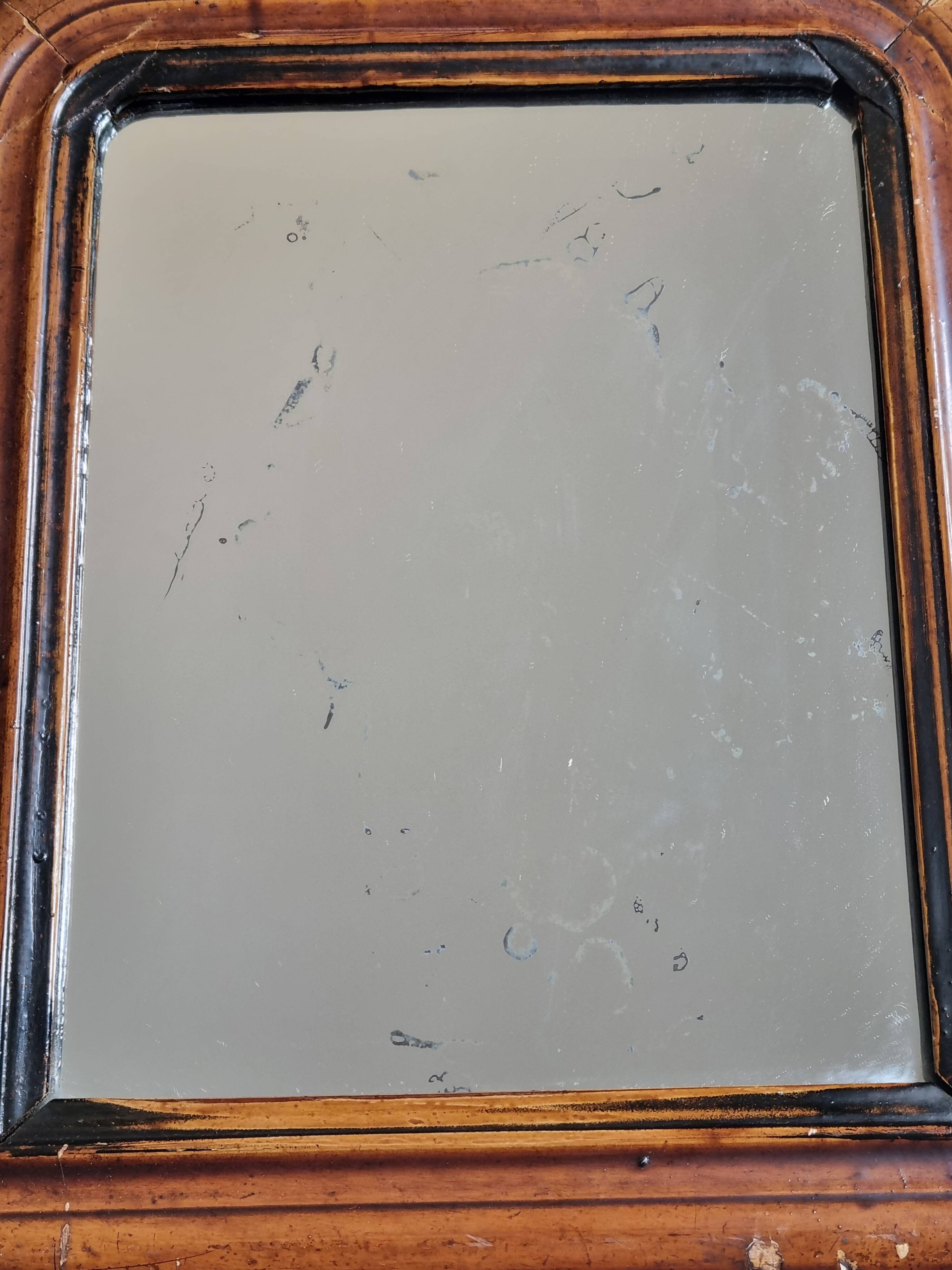 Vintage Louis Philippe style table mirror 37 cm x 32 cm