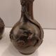 Paire de vases soliflore en bronze. Japon, XIX eme Siècle.-