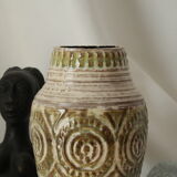 Low relief ceramic vase West Germany 1950