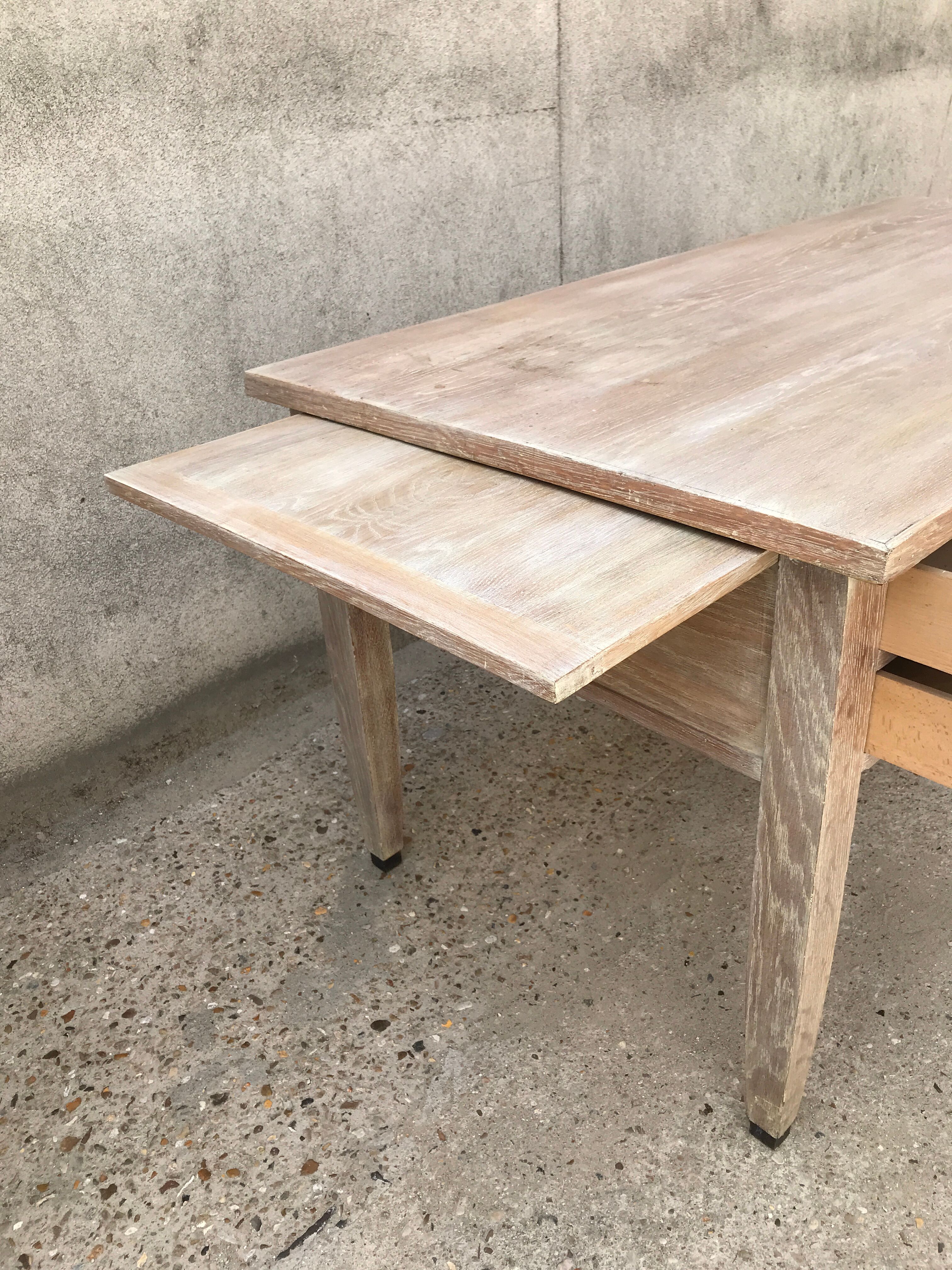 Bureau chêne cérusé art deco