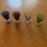 Colored liqueur glasses
