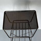 Selette années 60 en métal laqué noir et laiton