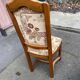 6 Louis XIII chairs in solid wood with floral fabric from the 20th century.