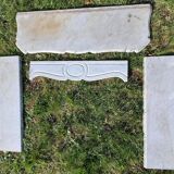 White marble fireplace mantel