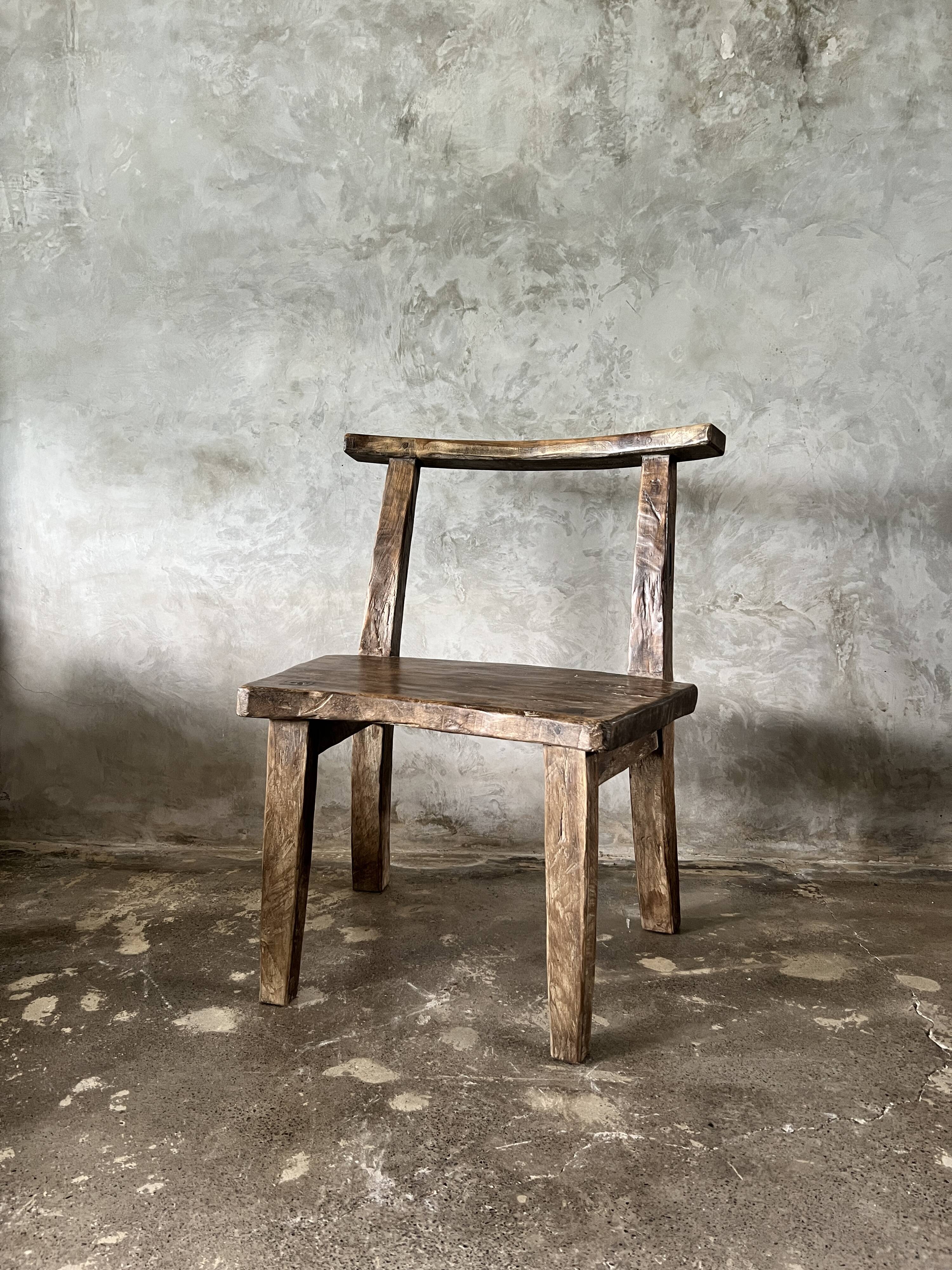 Large old teak chair or armchair H84 L60