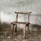 Grande chaise ou fauteuil en teck ancien H84 L60