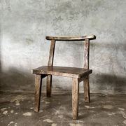Large old teak chair or armchair H84 L60