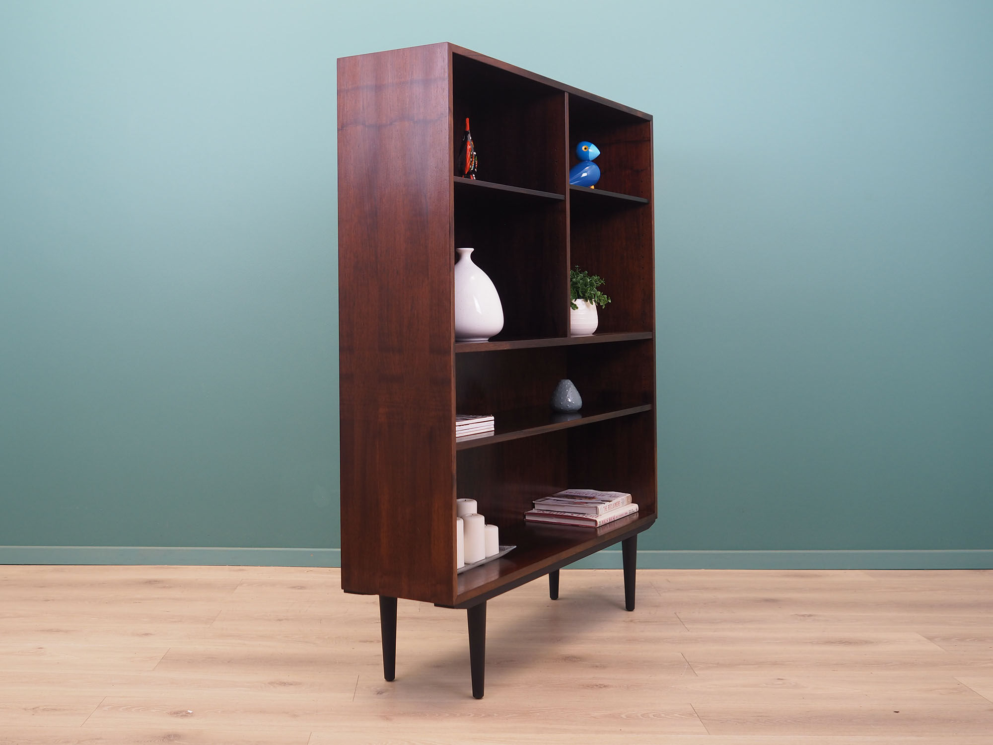 Rosewood bookcase, Danish design, 1960s, manufactured by Omann Jun