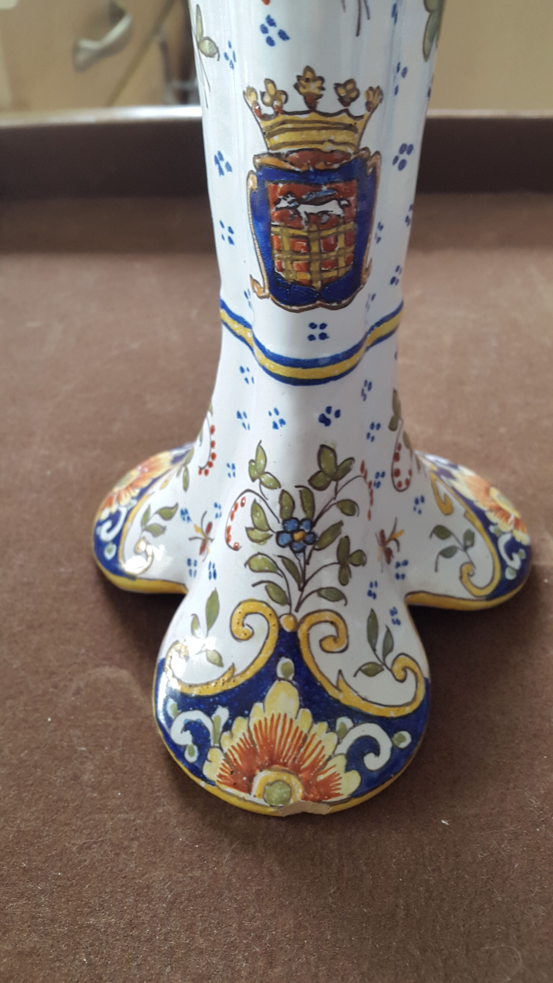 Desvres earthenware vase