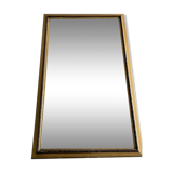 LARGE MIRROR OF FIREPLACE WOOD AND STUCCO DORE XIX EME NAPOLEON III
