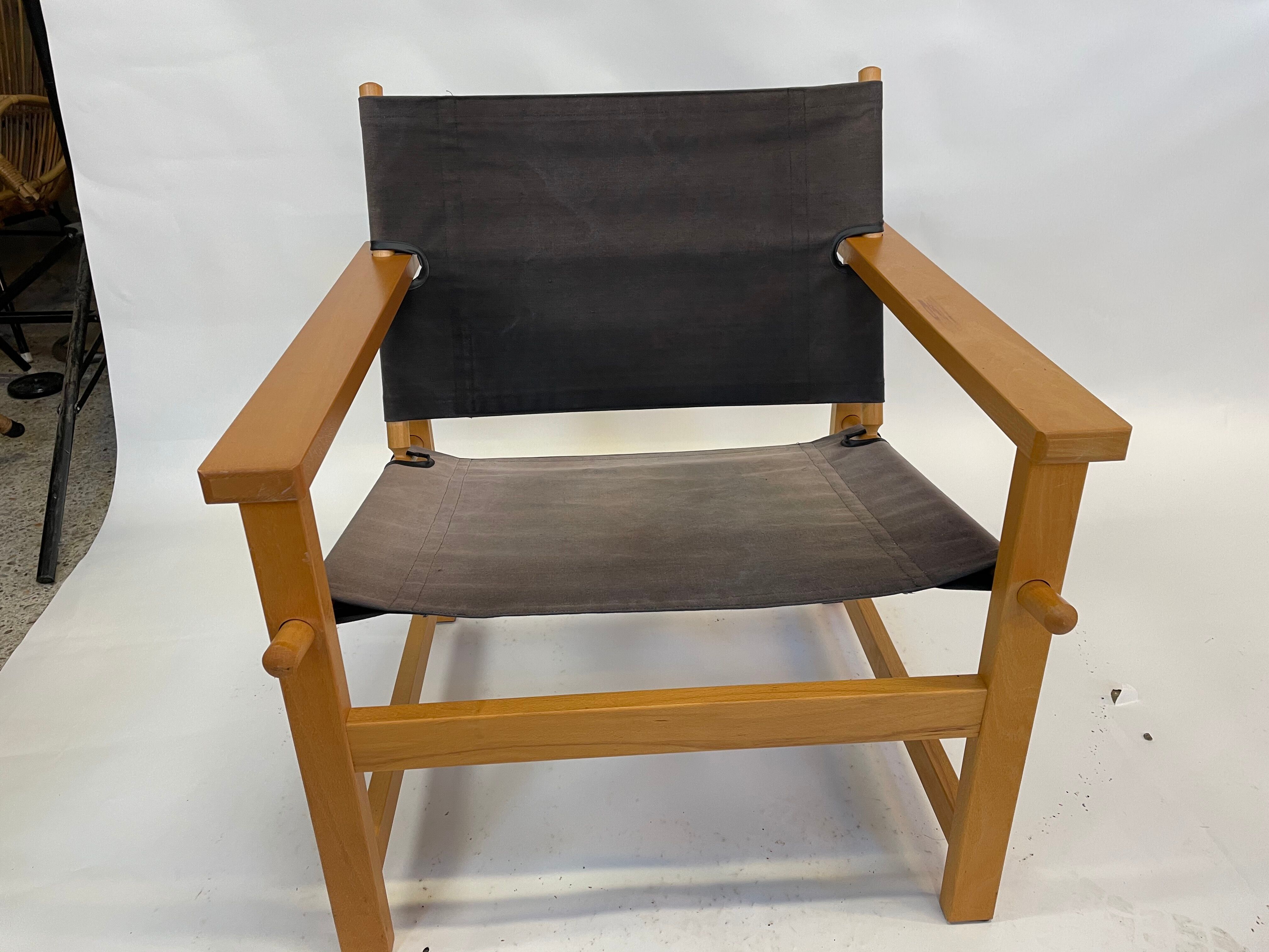 Vintage Safari Chair 1980s Hyllinge Møbler Denmark