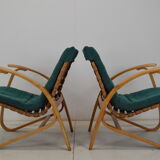 Paire de fauteuils en bois de hêtre courbé, design Jan Vaněk, années 1930.