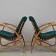 Pair of Bent Beechwood Armchairs,Design Jan Vaněk,1930's.