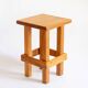 Modernist stool in framiré wood⎮70s