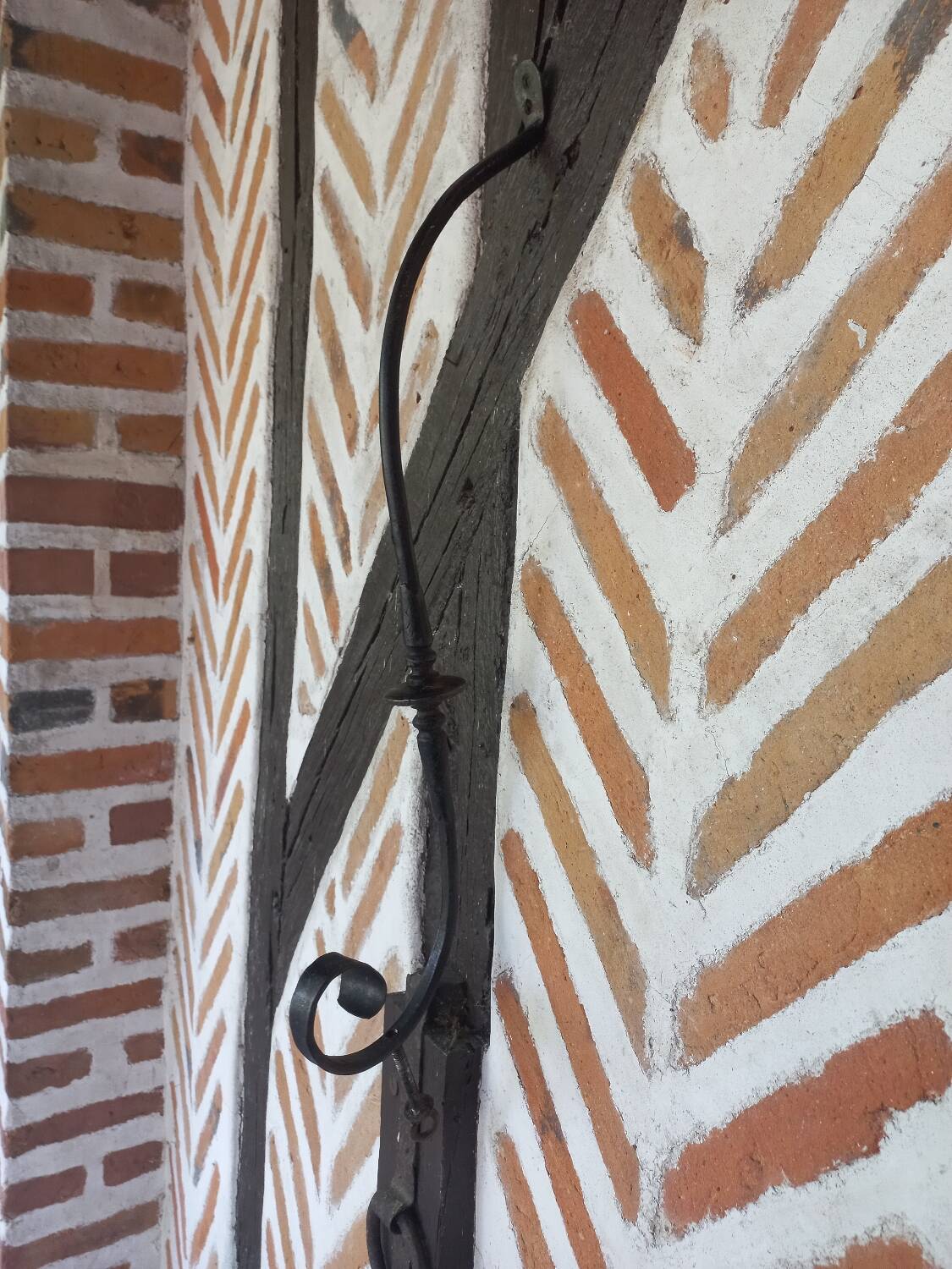 Pair of wrought iron coat hooks