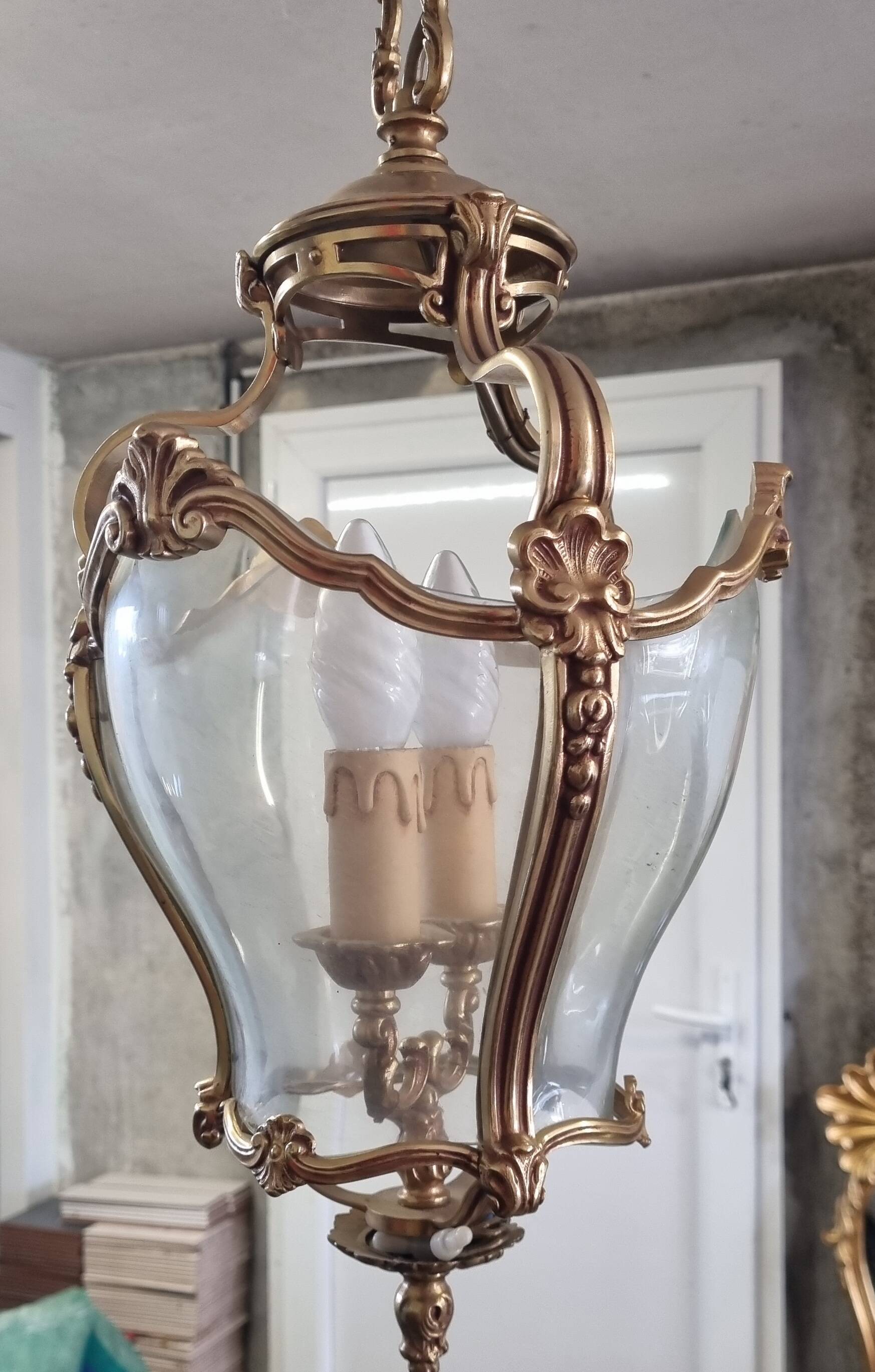 Lustre bronze Louis XV