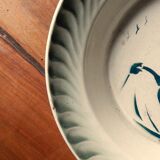 Serving dish in earthenware from Labrut Frères 1900 / Motif hérons