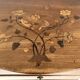Louis XV style cherry wood bedside table with cabriole legs