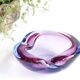 Vide poche Murano en verre rose et violet, années 50