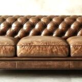 Chesterfield leather sofa