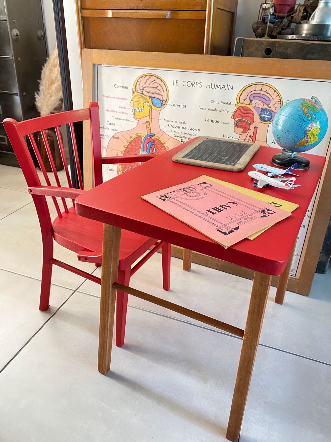Baumann desk and children's chair set