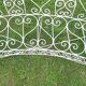 Banc de jardin arrondi fer forge couleur blanche