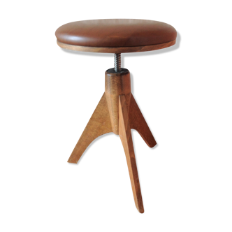 Vintage tripod foot piano stool 60s-70s