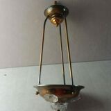 Ancienne lampe suspension, en laiton, Ezan