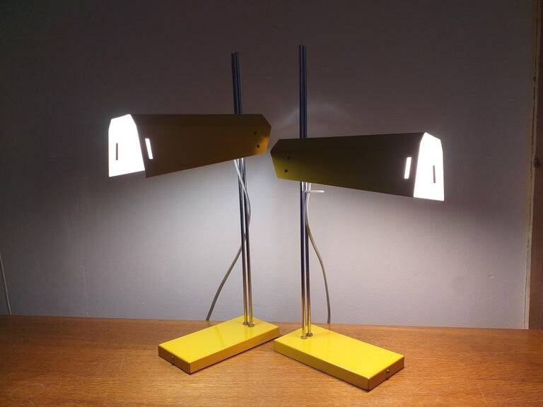 Pair of Midcentury Table Lamps Lidokov, Designed by Josef Hurka, 1970s